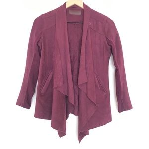 Blank NYC Cloud Nine Drape Jacket Merlot